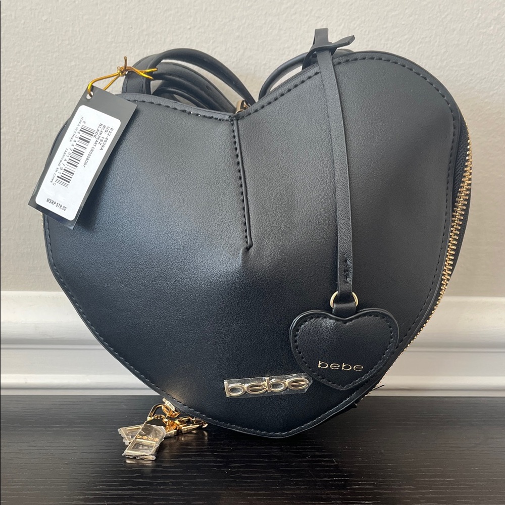 Bebe Black Heart Mini Bag